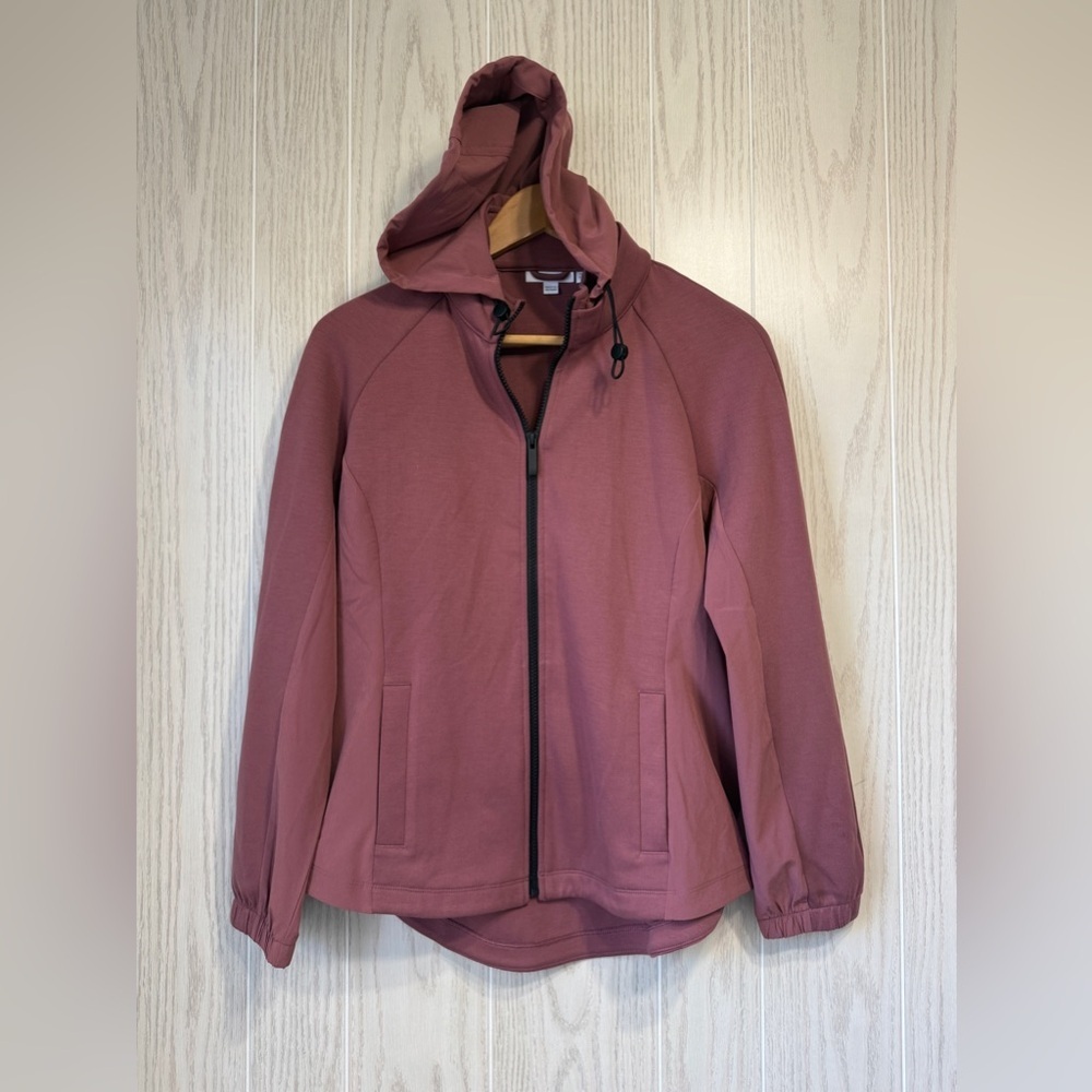 Chico’s Mauve Zip Front Hooded Athleisure Jacket Size 0 (US 4) LNC